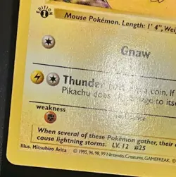 Pokemon TCG Pikachu Red Cheeks 58/102 1st Edition - Image 5