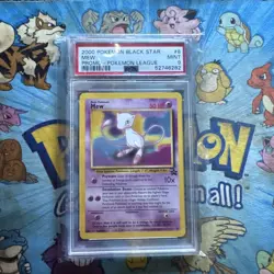 2000 Pokemon Black Star Mew Promo Pokemon League PSA 9 Mint - Image 1