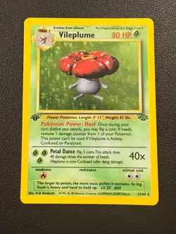 1999 Pokemon - 1st Edition Vileplume Holo Rare - Jungle 15/64 - WOTC - Image 3