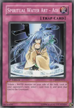Yugioh Spiritual Water Art - Aoi CRV-EN051 Common 1st Edition NM - Image 1