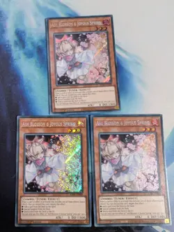 YuGiOh! Ash Blossom & Joyous Spring RA01-EN008 Secret Rare x3 PLAYSET 1st Ed - Image 1