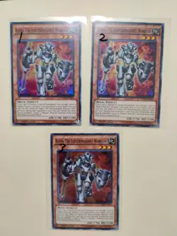 3x Yugioh! Alpha The Electromagnet Warrior SDMY-EN001 Super Rare 1st Ed NM/LP - Image 1
