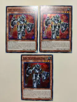 3x Yugioh! Alpha The Electromagnet Warrior SDMY-EN001 Super Rare 1st Ed NM/LP - Image 2