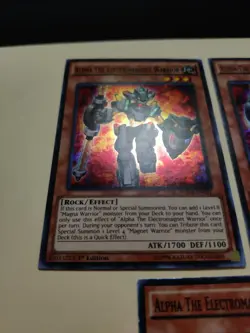3x Yugioh! Alpha The Electromagnet Warrior SDMY-EN001 Super Rare 1st Ed NM/LP - Image 4