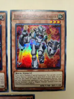3x Yugioh! Alpha The Electromagnet Warrior SDMY-EN001 Super Rare 1st Ed NM/LP - Image 5