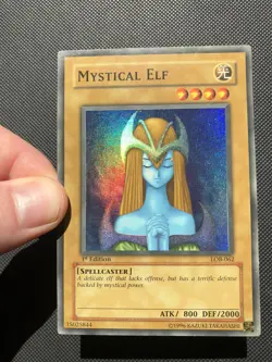 Yugioh Mystical Elf LOB-062 Super Rare 1ST EDITION NA English Vintage - Image 1
