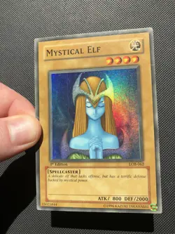 Yugioh Mystical Elf LOB-062 Super Rare 1ST EDITION NA English Vintage - Image 2