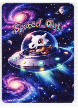 Pokemon Fanart - STITCH CUBONE - SILVER HOLO FOIL Card by SPACED_OUT - Image 2