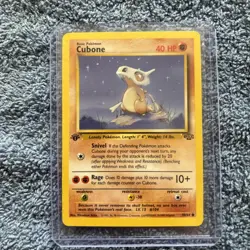 Pokemon TCG Cubone 1st Edition Jungle Card 50/64 Vintage 1999 NM+ - Image 1