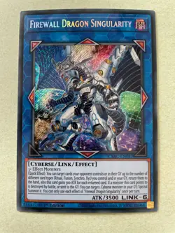 Yugioh Firewall Dragon Singularity CYAC EN047 Secret Rare 1st ED - Image 1