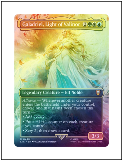 1x Galadriel, Light of Valinor, Borderless Art Foil 0498, LOTR - Magic MTG NM - Image 1