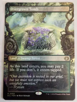 Overgrown Tomb (Borderless) Lorwyn Eclipsed Foil Rare Land NM+ - Image 1
