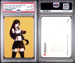 2025 MTG Final Fantasy Art Series Tifa, Martial Artist Gold Stamped PSA 10 GEM - Image 3