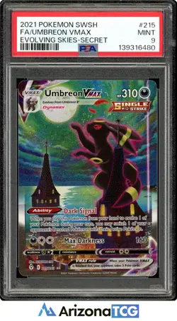 Pokemon 2021 Umbreon VMAX 215/203 Alt Art Secret Rare Evolving Skies PSA 9 - Image 1