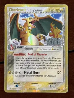 Pokemon Crystal Guardians Charizard Delta Species Stamped 4/100 Holo Rare HP - Image 1