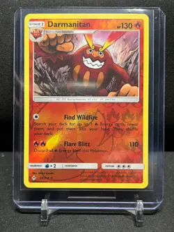 Darmanitan 24/214 Reverse Holo Rare Pokemon 2019 SM Unbroken Bonds LP - Image 1