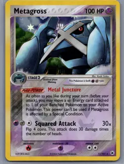 Metagross 11/101 Reverse Holo Rare Pokemon TCG Ex Hidden Legends NM/LP - Image 1
