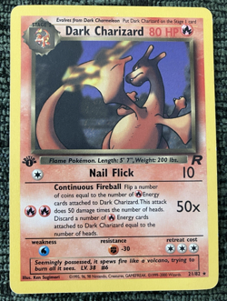 [MP] Pokemon Team Rocket 1st Edition DARK CHARIZARD #21 Non-Holo - Image 1