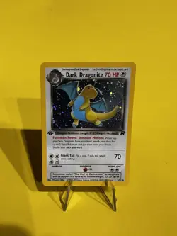 1st Edition Dark Dragonite 5/82 Holo Rare - Team Rocket - Pokemon Card - LP-MP - Image 1