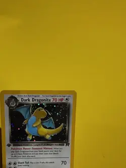 1st Edition Dark Dragonite 5/82 Holo Rare - Team Rocket - Pokemon Card - LP-MP - Image 3
