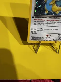 1st Edition Dark Dragonite 5/82 Holo Rare - Team Rocket - Pokemon Card - LP-MP - Image 4