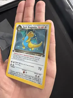 1st Edition Dark Dragonite 5/82 Holo Rare - Team Rocket - Pokemon Card - LP-MP - Image 1