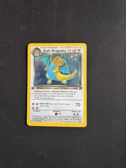 1st Edition Dark Dragonite 5/82 Holo Rare - Team Rocket - Pokemon Card - LP-MP - Image 2