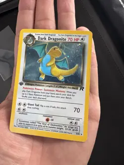 1st Edition Dark Dragonite 5/82 Holo Rare - Team Rocket - Pokemon Card - LP-MP - Image 3