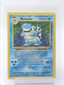 BLASTOISE 1999 POKEMON BASE SET RARE HOLO 2/102 Q3668 - Image 1