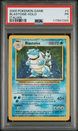 Pokemon Card Blastoise Holo 2/102 Set Base ITA italiano PSA 1 - Image 1