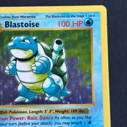 Shadowless Blastoise 2/102 Base Set Holo Rare Pokemon Card - Image 3
