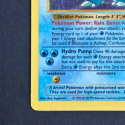Shadowless Blastoise 2/102 Base Set Holo Rare Pokemon Card - Image 5