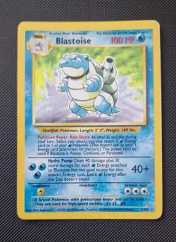 Pokemon Eng Card Blastoise Holo Unlimited 2/102 Set Base vintage Unl - Image 1