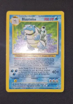 Pokemon Eng Card Blastoise Holo Unlimited 2/102 Set Base vintage Unl - Image 2
