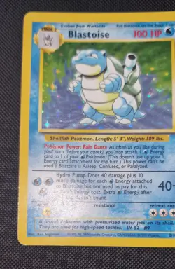 Pokemon Eng Card Blastoise Holo Unlimited 2/102 Set Base vintage Unl - Image 5
