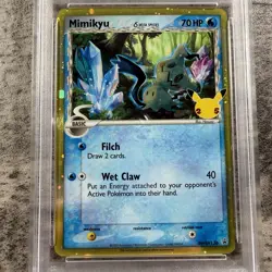 2021 POKEMON SWSH BLACK STAR PROMO CELEBRATIONS COLL #136 MIMIKYU-HOLO PSA 9 - Image 3