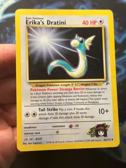 Erika's Dratini 42/132 Gym Challenge Uncommon - Pokemon Card LP - - Image 3