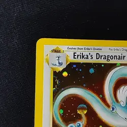Pokemon TCG Erika's Dragonair 004/132 Gym Heroes Unlimited Holo Rare NM Swirl - Image 2