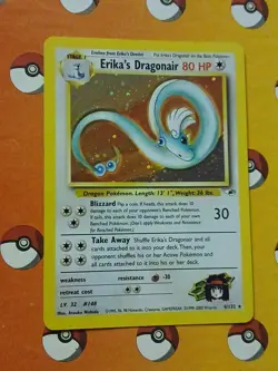 Pokemon TCG Erika's Dragonair Gym Heroes 4/132 Holo Unlimited Rare - Image 2