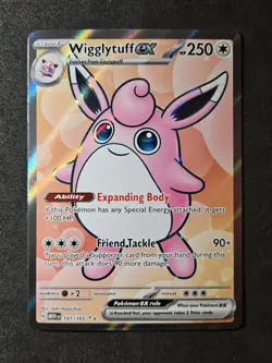 Wigglytuff ex 187/165 Pokemon Card 151 Ultra Rare Pokemon TCG (1B) - Image 1