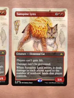 2x Sunspine Lynx (Borderless) **NEAR MINT** **UNPLAYED** MTG - Image 3