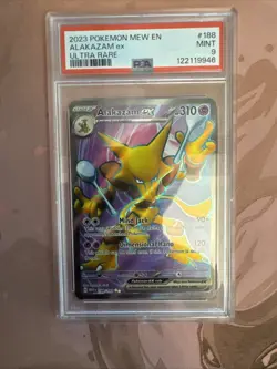 Pokemon TCG Alakazam EX Holo Ultra Rare Dual Set, Scarlet and Violet 151 - Image 1