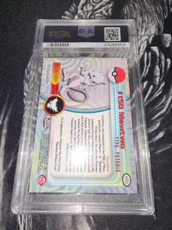 2000 Topps Pokemon Chrome Mewtwo Pokemon TV Card #150 PSA GEM-MT 10 - Image 2