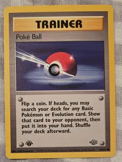 Poke Ball 64/64 Jungle Pokemon 1st Edition Trainer - Image 1