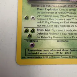 Pokemon Vintage Non Holo Rare Dark Weezing Team Rocket 31/82 WotC LP - Image 5
