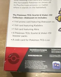 Pokemon TCG Scarlet & Violet 151 Alakazam ex Box 3 Promo 4 Booster Packs - Image 4