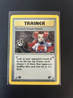 Pokemon TCG Rocket's Sneak Attack 1st Edition Team Rocket 16/82 Holo Rare - Image 1