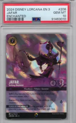 Disney Lorcana Jafar Striking Illusionist Enchanted PSA 10 - Image 1