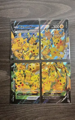 Pokemon Sword & Shield Pikachu V-Union Set of 4 #SWSH139-142 NM or Better - Image 1