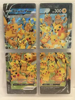 Pikachu V-Union PROMO Set of All 4 Cards SWSH139-142 NM Pokemon Nintendo M9253 - Image 1